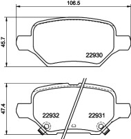 2293003 Sada brzdových destiček, kotoučová brzda Formula XT TEXTAR