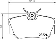 2322415 Sada brzdových destiček, kotoučová brzda TEXTAR