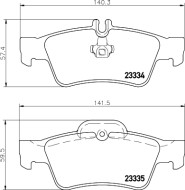 2333406 Sada brzdových destiček, kotoučová brzda Formula XT TEXTAR