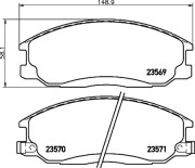 2356904 TEXTAR sada brzdových platničiek kotúčovej brzdy 2356904 TEXTAR