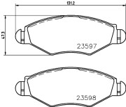 2359705 Sada brzdových destiček, kotoučová brzda TEXTAR