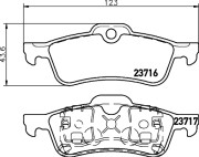 2371601 TEXTAR sada brzdových platničiek kotúčovej brzdy 2371601 TEXTAR