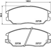 2416701 TEXTAR sada brzdových platničiek kotúčovej brzdy 2416701 TEXTAR