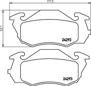 2429201 TEXTAR sada brzdových platničiek kotúčovej brzdy 2429201 TEXTAR