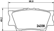 2433804 Sada brzdových destiček, kotoučová brzda TEXTAR