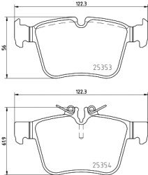 2535303 Sada brzdových destiček, kotoučová brzda Formula XT TEXTAR