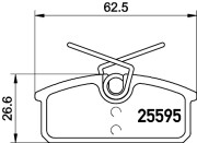 2559501 Sada brzdových destiček, kotoučová brzda TEXTAR