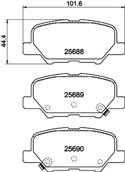 2568803 Sada brzdových destiček, kotoučová brzda TEXTAR