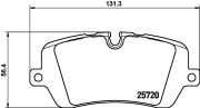 2572003 Sada brzdových destiček, kotoučová brzda Formula XT TEXTAR