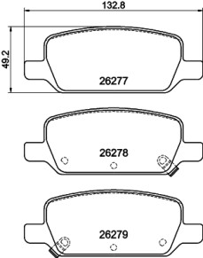 2627703 Sada brzdových destiček, kotoučová brzda Formula XT TEXTAR