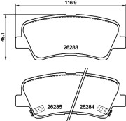 2628301 Sada brzdových destiček, kotoučová brzda Formula XT TEXTAR