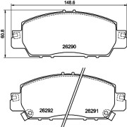 2629001 Sada brzdových destiček, kotoučová brzda Formula XT TEXTAR