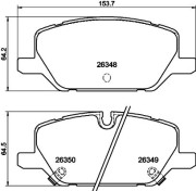 2634801 Sada brzdových destiček, kotoučová brzda Formula XT TEXTAR