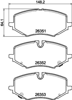 2635103 Sada brzdových destiček, kotoučová brzda Formula XT TEXTAR