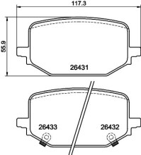 2643101 Sada brzdových destiček, kotoučová brzda Formula XT TEXTAR