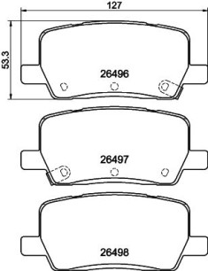 2649603 Sada brzdových destiček, kotoučová brzda Formula XT TEXTAR