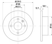 92025700 Brzdový kotouč TEXTAR