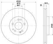 92064105 Brzdový kotouč PRO+ TEXTAR