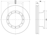 93096100 Brzdový kotouč TEXTAR