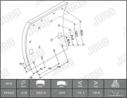 1926301230 JURID sada brzd. obloż., bubn. brzda 1926301230 JURID