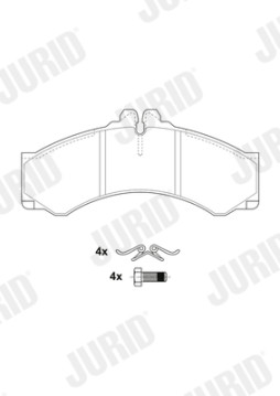 2907604530 Brzdové destičky JURID