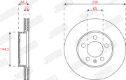 563227JC Brzdový kotouč JURID