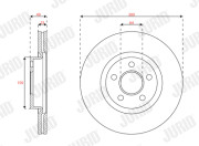 563708JC Brzdový kotouč JURID