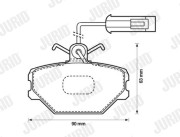 571330D Brzdové destičky JURID