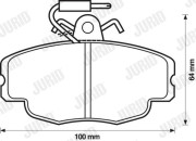 571405D Brzdové destičky JURID