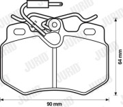 571406D Brzdové destičky JURID
