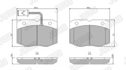 571416J Sada brzdových destiček, kotoučová brzda JURID