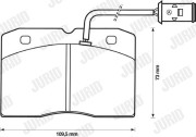 571422J Sada brzdových destiček, kotoučová brzda JURID