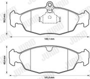 571492D Brzdové destičky JURID