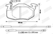 571525D Brzdové destičky JURID