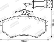 571864D Brzdové destičky JURID