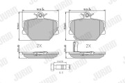 571995J Sada brzdových destiček, kotoučová brzda JURID