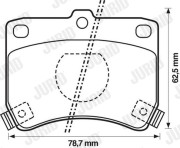 572100J Brzdové destičky JURID