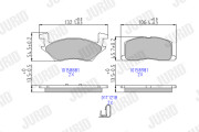 572327J Sada brzdových destiček, kotoučová brzda JURID