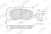 572441J Sada brzdových destiček, kotoučová brzda JURID