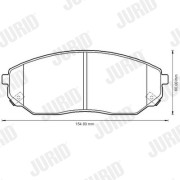 572511J Sada brzdových destiček, kotoučová brzda JURID