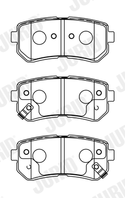 572604J Sada brzdových destiček, kotoučová brzda JURID