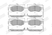 572638J Sada brzdových destiček, kotoučová brzda JURID