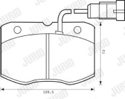 573081J Brzdové destičky JURID