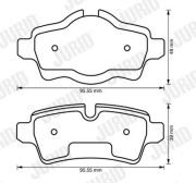 573200JC JURID sada brzdových platničiek kotúčovej brzdy 573200JC JURID