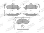 573319J Sada brzdových destiček, kotoučová brzda JURID