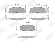 573326J Sada brzdových destiček, kotoučová brzda JURID
