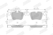 573609J Sada brzdových destiček, kotoučová brzda JURID