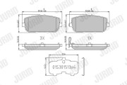573640J Sada brzdových destiček, kotoučová brzda JURID