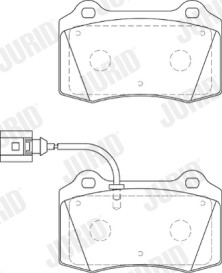 573641J Sada brzdových destiček, kotoučová brzda JURID