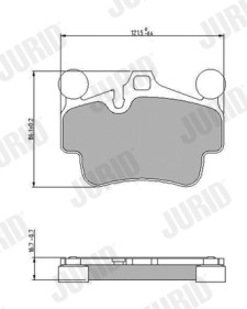 573650J JURID sada brzdových platničiek kotúčovej brzdy 573650J JURID